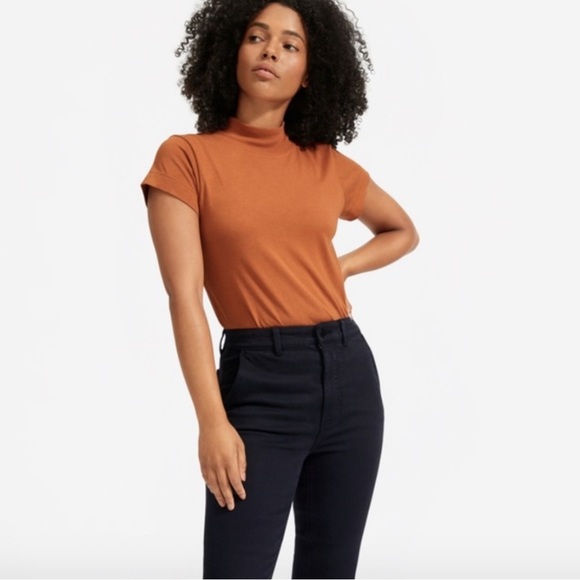 EVERLANE The Slim Leg Crop Pants in Navy Blue Size 2 - Picture 3 of 9